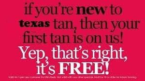 1st Tan is always FREE