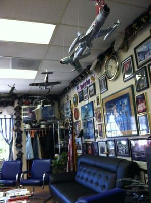 Andy's barber shop decor.