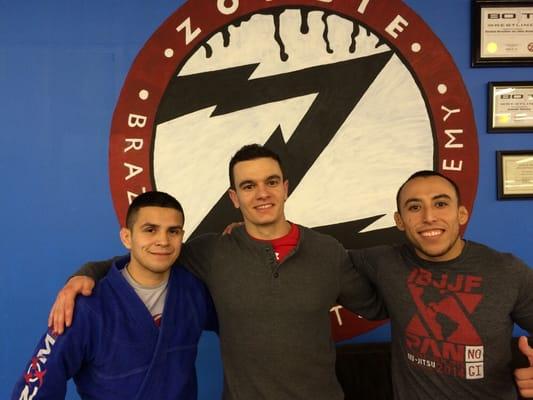 Me with the owners and instructors of zombie jiujitsu. Start today! These guys rock!