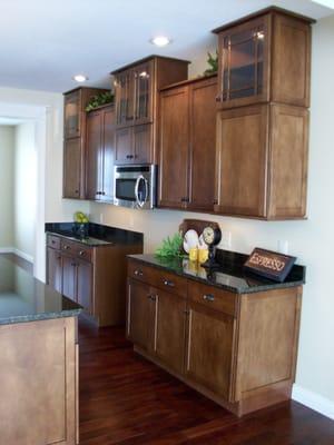 Merillat Cabinets in Portrait maple sable cabinets.