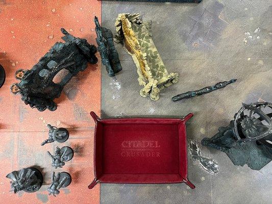 Figures, terrain and the dice tray