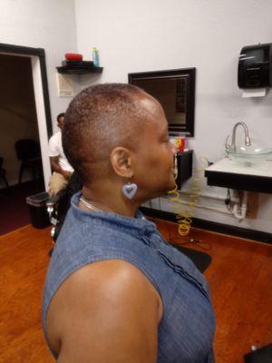 Side view of close cut by Jamal