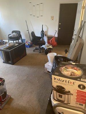 Our team had a move out cleaning job and was asked to throw the remaining items out.