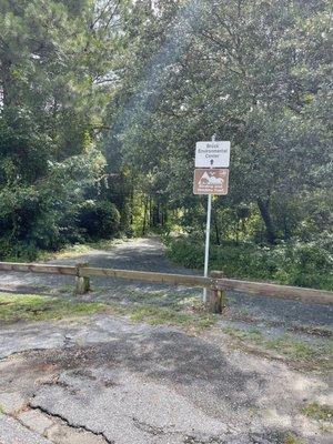 Entrance to the nature path leading to Brock center From Marlin Bay st