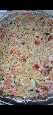 Seafood pasta salad