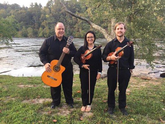 violin/violin/guitar trio