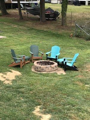 Just a small sampling of the chairs we bought! There are more on our front deck!! I have never sat on a more outdoor comfortable chair!!!