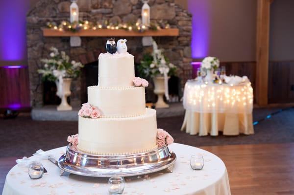 Our wedding cake, made by Elizabeth at On the Rise Baking