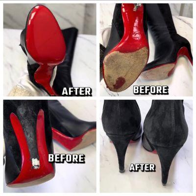 Red bottom (and any color) sole repair for your loved shoes