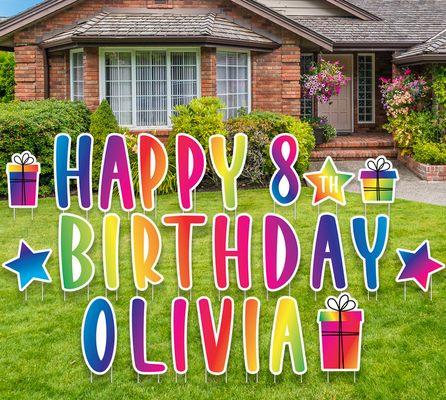 Yard Sign: Custom Happy Birthday