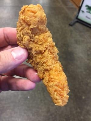 Chicken tender.  Actually pretty good.