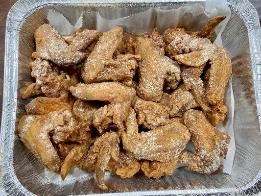 20 Chicken Wings with lemon pepper seasoning