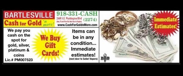 Bartlesville Cash For Gold N More