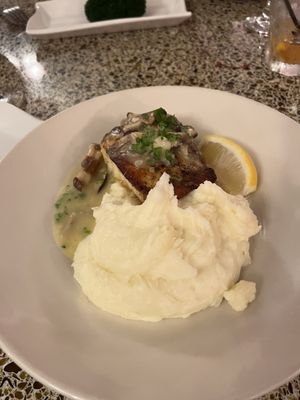 Chilean Sea Bass with mashed potatoes