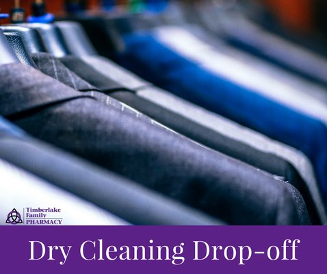 For your convenience dry cleaning can be dropped-off, cleaned by Kwik as a Wink Cleaners and picked back up in store.