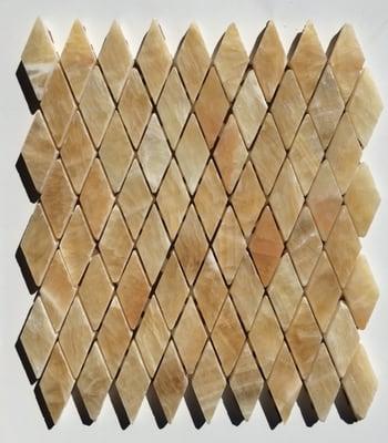 Honey Onyx rhomboid pattern mosaic IN STOCK