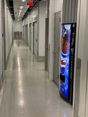 Self-storage facility with vending machine