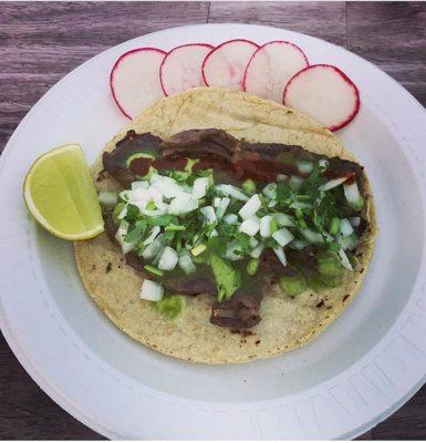 Tacos de asada. Beef asada tacos