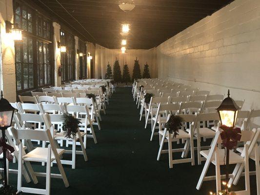 Hall to be used for indoor ceremony, appetizer/cocktail hall and more!