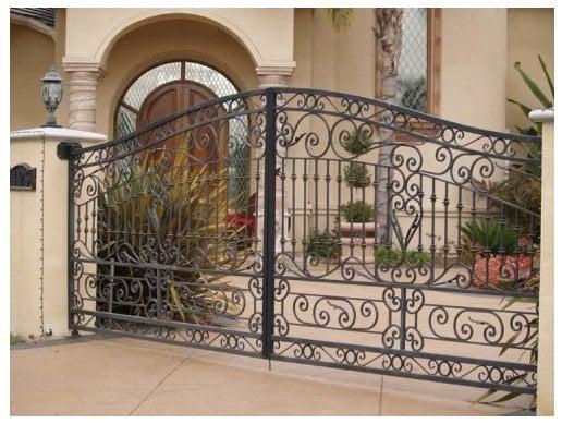 Ornamental Iron Driveway Gate