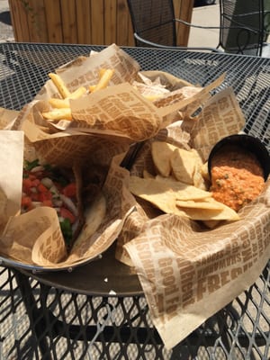 Our meal on a tray