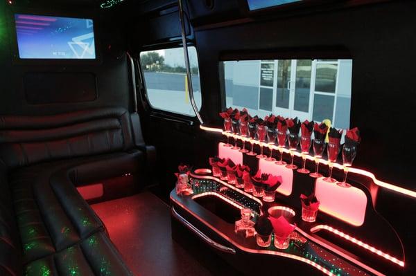 Sprinter party bus, interior