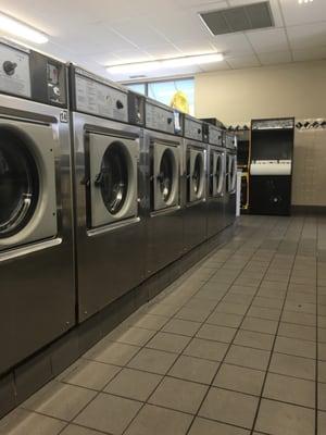 Washing machines. $3.50 per use for the triple load or $2.25 for a double load