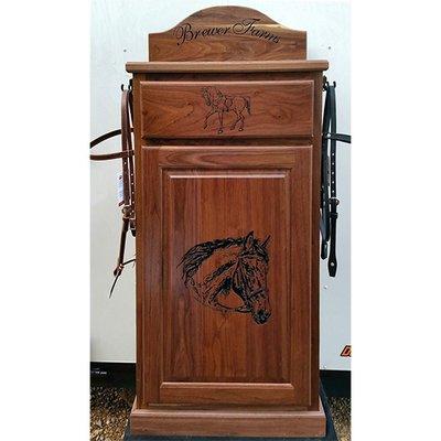 Solid Walnut Fishing Rod Cabinet
 With Engraving