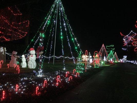 Middletown Township -- holiday lights on Dutton Mill Rd, near S Old Middletown Rd