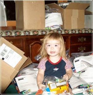 Baby Bella sending care packages to Soldiers overseas!