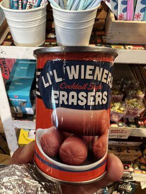 Li'l wiener erasers