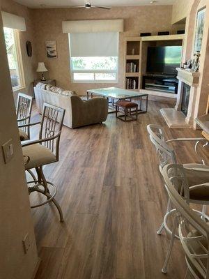 New flooring in family room