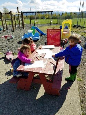 Taking the classroom outside!!