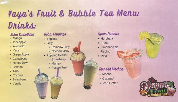 Boba smoothies & more