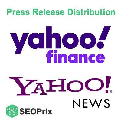 Write and Submit Press Relese to Yahoo Finance and Yahoo News.