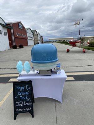 Cotton candy catering! Have a cloud and plane themed party!