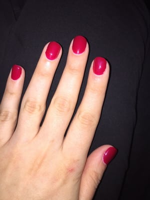 I love my red gel nails!