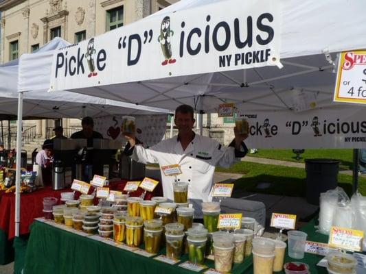 Come see Doctor Pickle (AKA Pickle Delicious) and sample one of our 19 varieties of pickled products!