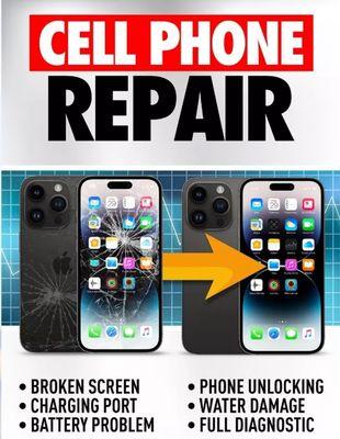 We fix phones on the spot close late