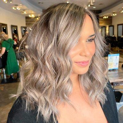 Ash blonde balayage