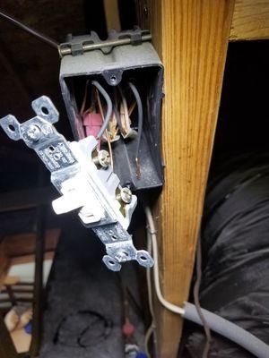 No power to gas furnace due to a loose connection in the switch