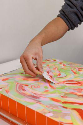 Our colorful swirl pads have beautifully hand-painted edges. Available in two sizes.