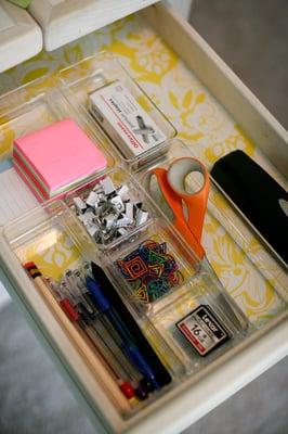 Organized and neat desk drawer by Grace Brooke, LLC