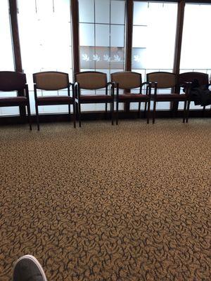 Waiting room at the lady bits doctor.