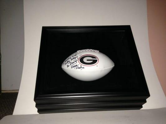 a Vince Dooley signed football