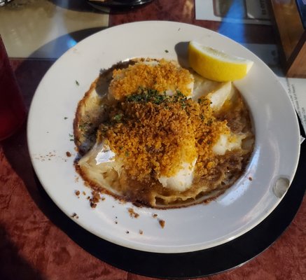 Baked stuffed scrod