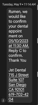 Here is the proof I was a customer to this business despite the owner's denial. How cheap! How miserable. GOOD LUCK FUTURE PATIENTS!!!