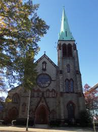 This is a photograph of St. Dominic's main entrance.