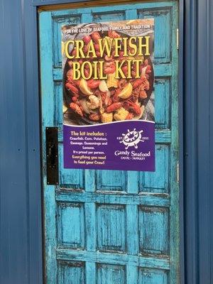 A take away crawfish boil kit. Dont like crawfish? They can do shrimp, lobster or crab legs!