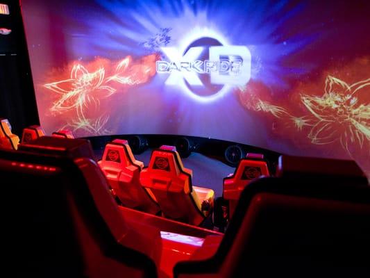 3D IMAX Cinema screen with motion seats